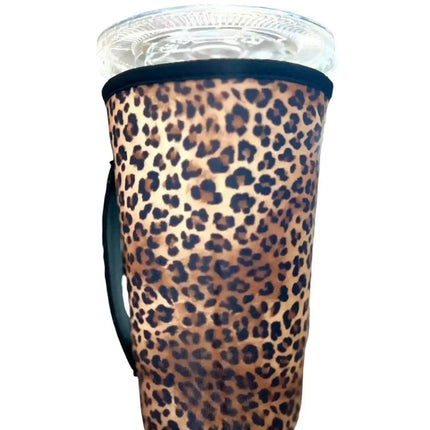20 OZ OHHHH Leopard NEW Insulated Cup Cover Sip Sleeve Fits 20-32 OZ Cups - Sip Sleeves