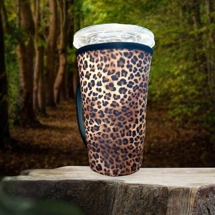 20 OZ OHHHH Leopard NEW Insulated Cup Cover Sip Sleeve Fits 20-32 OZ Cups - Sip Sleeves