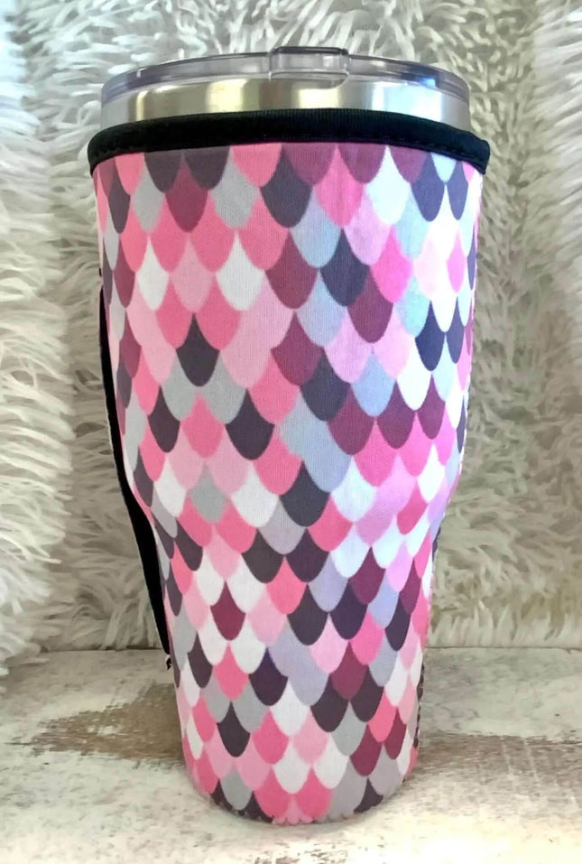 20 OZ Pink Mermaid Cup Cover Sip Sleeve Fits 20-32 OZ Cups - Sip Sleeves