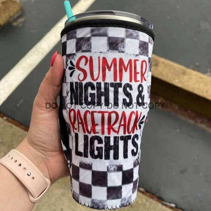 20 OZ Racetrack Lights Cup Cover Sip Sleeve Fits 20-32 OZ Cups - Sip Sleeves