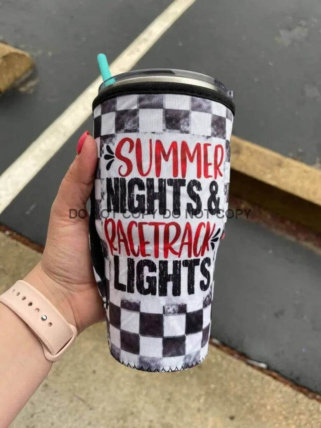 20 OZ Racetrack Lights Cup Cover Sip Sleeve Fits 20-32 OZ Cups - Sip Sleeves