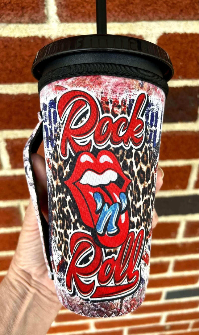 20 OZ Rock & Roll Insulated Cup Cover Sip Sleeve Fits 20-32 OZ Cups - Sip Sleeves