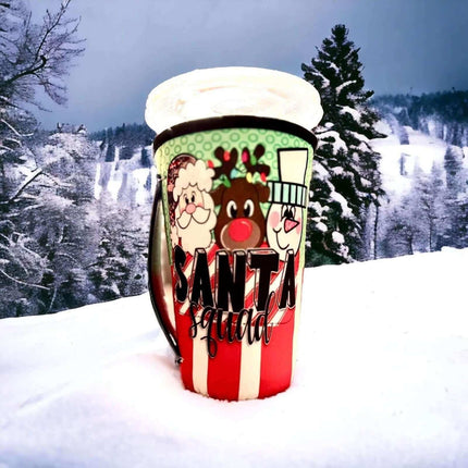 20 OZ Santa Squad Christmas Insulated Cup Cover Sip Sleeve Fits 20-32 OZ Cups - Sip Sleeves