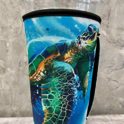 20 OZ Sea Turtle Insulated Cup Cover Sip Sleeve Fits 20-32 OZ Cups - Sip Sleeves