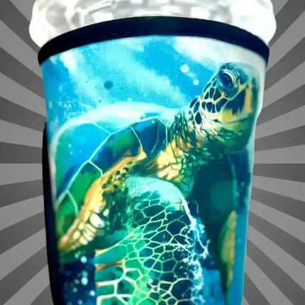 20 OZ Sea Turtle Insulated Cup Cover Sip Sleeve Fits 20-32 OZ Cups - Sip Sleeves