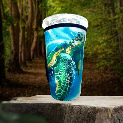 20 OZ Sea Turtle Insulated Cup Cover Sip Sleeve Fits 20-32 OZ Cups - Sip Sleeves
