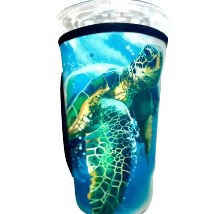20 OZ Sea Turtle Insulated Cup Cover Sip Sleeve Fits 20-32 OZ Cups - Sip Sleeves