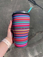 20 OZ Serape Stripe Cup Cover Sip Sleeve Fits 20-32 OZ Cups - Sip Sleeves