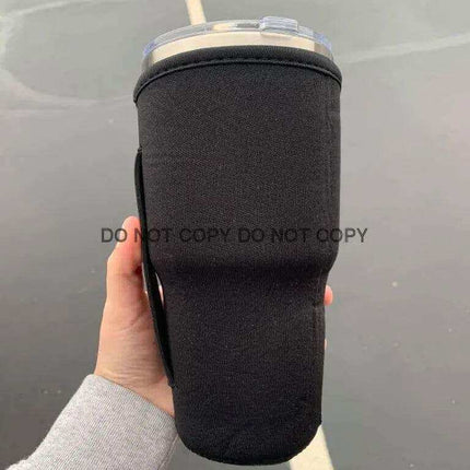20 OZ Solid Black Insulated Cup Cover Sip Sleeve Fits 20-32 OZ Cups - Sip Sleeves