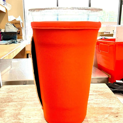 20 OZ Solid Orange Insulated Cup Cover - Sip Sleeves