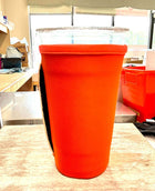 20 OZ Solid Orange Insulated Cup Cover - Sip Sleeves
