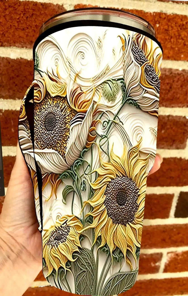 20 OZ Sunflower Daze Insulated Cup Cover Sip Sleeve Fits 20-32 OZ Cups - Sip Sleeves