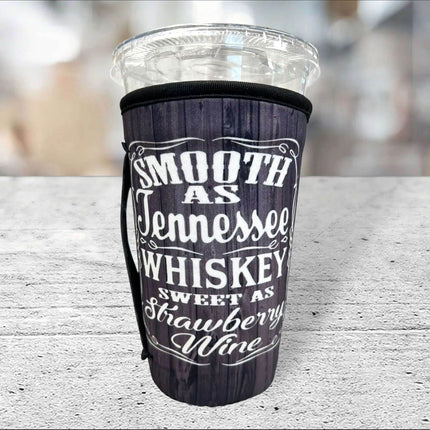20 OZ Tennessee Whiskey Insulated Cup Cover Sip Sleeve Fits 20-32 OZ Cups fits Med to Large Cups - Sip Sleeves