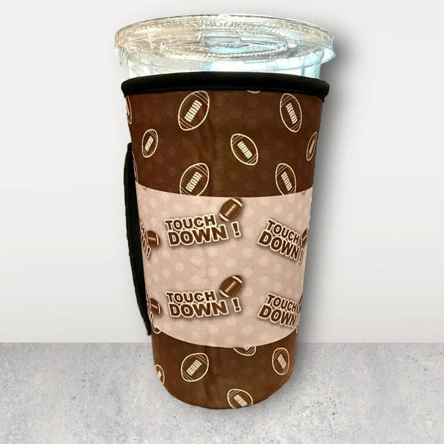 20 OZ TouchDown Football Insulated Cup Cover Sip Sleeve Fits 20-32 OZ Cups - Sip Sleeves