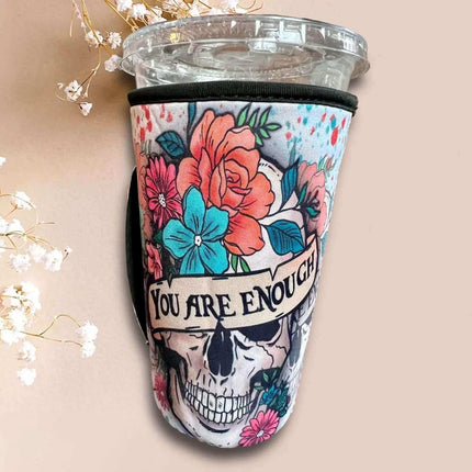 20 OZ You Are Enough Insulated Cup Cover Sip Sleeve Fits 20-32 OZ Cups - Sip Sleeves