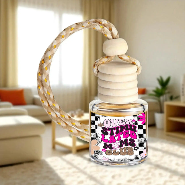 Overstimulated Moms Club  Car Diffuser - Custom Air Freshener  – USA-Made, Fragrance for Car & Home