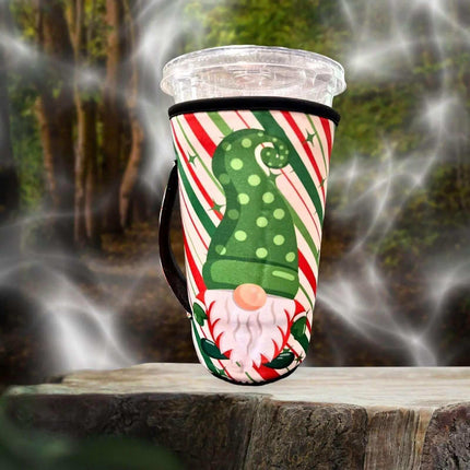 30 OZ / Jolly Christmas Gnome Insulated Cup Cover Sleeve - Sip Sleeves