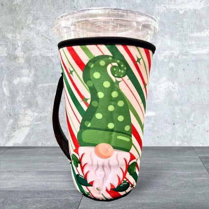 30 OZ / Jolly Christmas Gnome Insulated Cup Cover Sleeve - Sip Sleeves