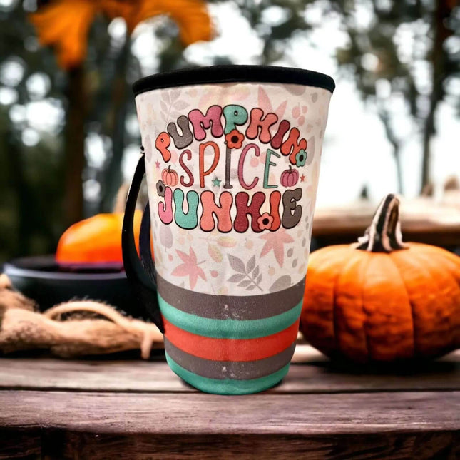 30 OZ / Pumpkin Spice Junkie Cup Cover Sleeve Cup Cover Sleeve - Sip Sleeves