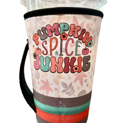 30 OZ / Pumpkin Spice Junkie Cup Cover Sleeve Cup Cover Sleeve - Sip Sleeves