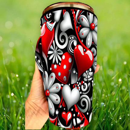 30 OZ 3D Red Escape Abstract Insulated Cup Cover Sleeve - Sip Sleeves