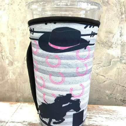 30 OZ Barrell Racer Horse ~ Insulated Cup Cover - Sip Sleeves