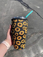 30 OZ Black Sunflower Cup Cover - Sip Sleeves