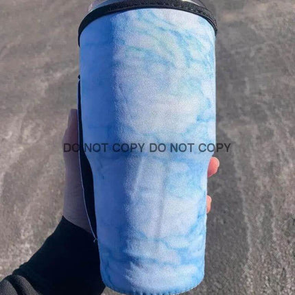 30 OZ Blue Marble Cup Cover - Sip Sleeves