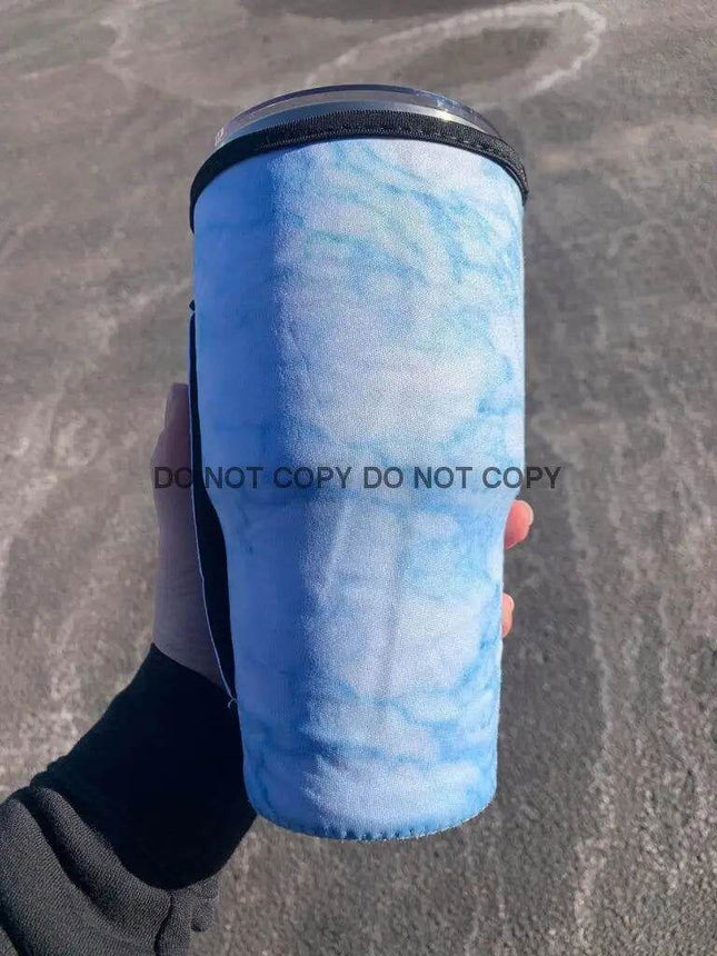 30 OZ Blue Marble Cup Cover - Sip Sleeves