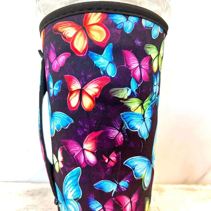 30 OZ Bright Butterfly Insulated Cup Cover Sleeve - Sip Sleeves