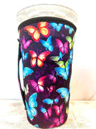 30 OZ Bright Butterfly Insulated Cup Cover Sleeve - Sip Sleeves
