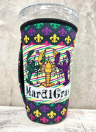 30 OZ CRAWFISH MARDI GRAS Insulated Cup Cover - Sip Sleeves