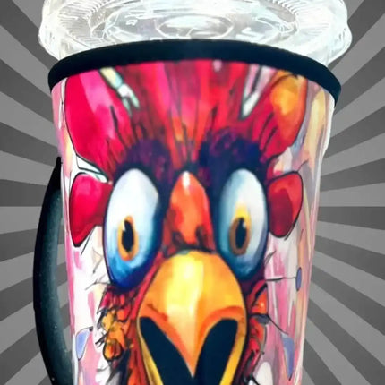30 OZ Crazy Chicken Insulated Cup Cover Sleeve - Sip Sleeves