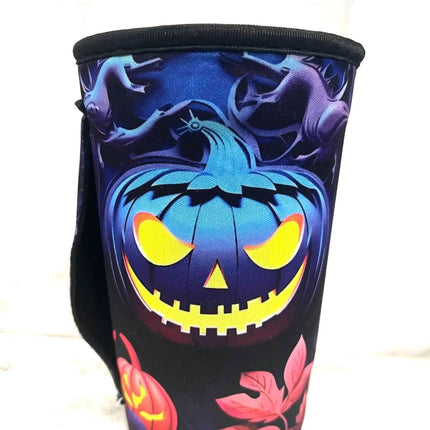 30 OZ Glowing Pumpkin Insulated Cup Cover Sleeve - Sip Sleeves