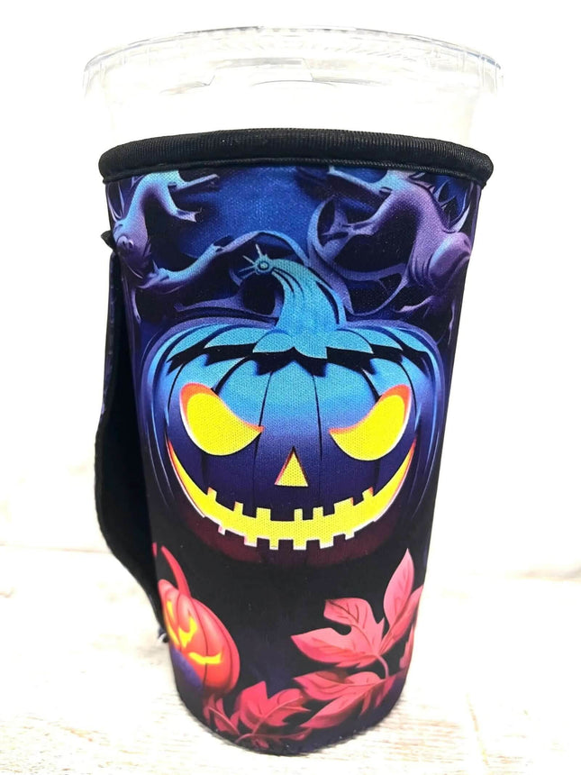 30 OZ Glowing Pumpkin Insulated Cup Cover Sleeve - Sip Sleeves