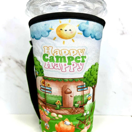 30 OZ Happy Camper Insulated Cup Cover Sleeve - Sip Sleeves
