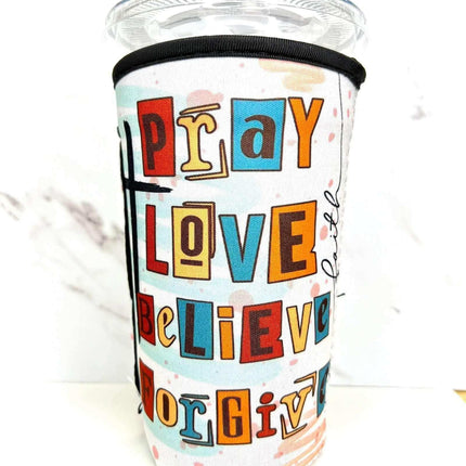 30 OZ Happy Camper Insulated Cup Cover Sleeve - Sip Sleeves