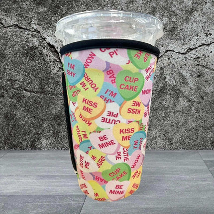 30 OZ Hearts & Quotes Cup Cover Sleeve - Sip Sleeves