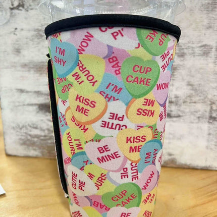 30 OZ Hearts & Quotes Cup Cover Sleeve - Sip Sleeves