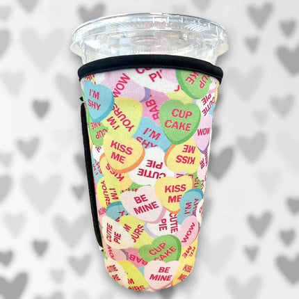 30 OZ Hearts & Quotes Cup Cover Sleeve - Sip Sleeves