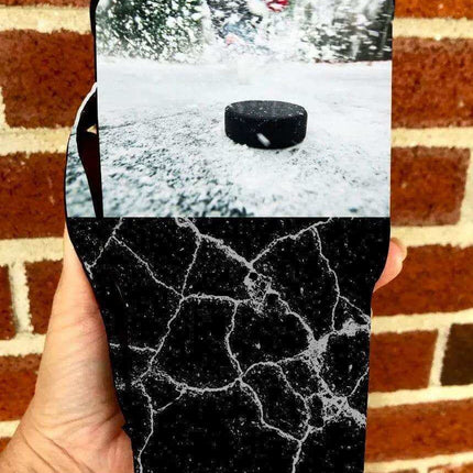 30 OZ Hockey Puck on Ice Insulated Cup Cover Sleeve - Sip Sleeves