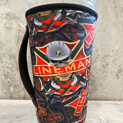 30 OZ LINEMAN Insulated Cup Cover - Sip Sleeves