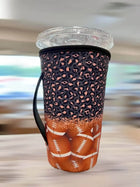 30 OZ Leopard Football Insulated Cup Cover Sleeve - Sip Sleeves