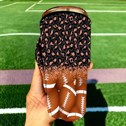 30 OZ Leopard Football Insulated Cup Cover Sleeve - Sip Sleeves