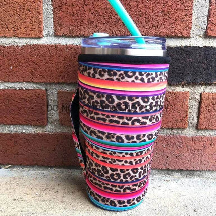 30 OZ Leopard Serape Cup Cover - Sip Sleeves