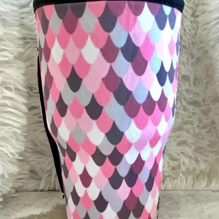 30 OZ Pink Mermaid Cup Cover - Sip Sleeves