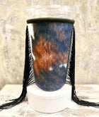 30 OZ Rich Cowhide w/TASSELS Insulated Cup Cover - Sip Sleeves