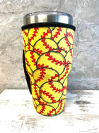 30 OZ SOFTBALL 🥎 PLAY BALL Insulated Cup Cover - Sip Sleeves
