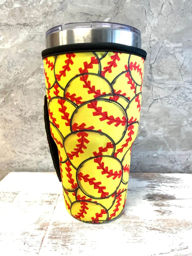 30 OZ SOFTBALL 🥎 PLAY BALL Insulated Cup Cover - Sip Sleeves