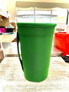 30 OZ SOLID Green Insulated Cup Cover - Sip Sleeves